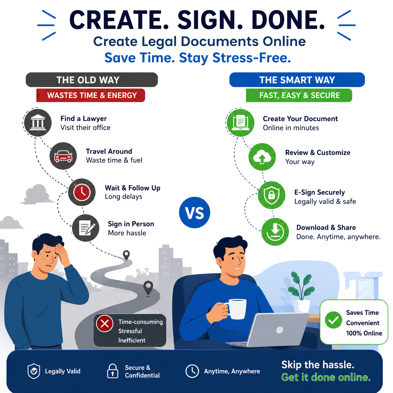 DIY Legal Templates - Old Way vs Smart Way